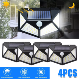 4X Solar Power PIR Motion Sensor Wall Lights LED Outdoor Garden Security Lamp (Option: 4PCS)