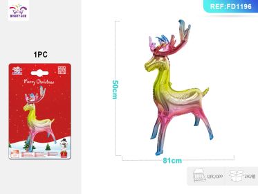Christmas Golden Deer Aluminum Film Balloon (Option: B)