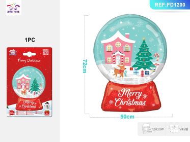Christmas Dream Crystal Ball Aluminum Film Balloon (Option: 1pc)