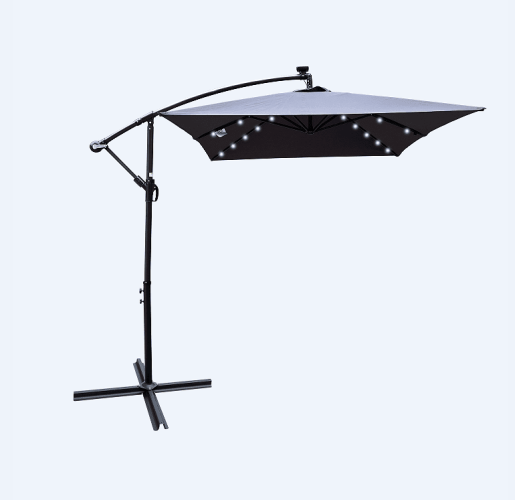 W656127034 26 lamp rectangular outdoor terrace umbrella anthracite outdoor table lamp solar umbrella 2x3M solar lamp umbrella LED lighting sunshade 6 W656127034 26 lamp rectangular outdoor terrace umbrella anthracite outdoor table lamp solar umbrella 2x3M solar lamp umbrella LED lighting sunshade 6